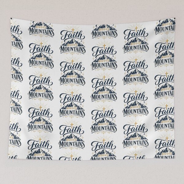 Item preview, Faith Moves Mountains Christian Inspirational Design designed and sold by NaphDesigns.