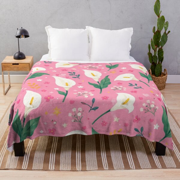 Item preview, Vibrant Pink White Calla Lily Seamless Pattern designed and sold by ColorFindsEs.