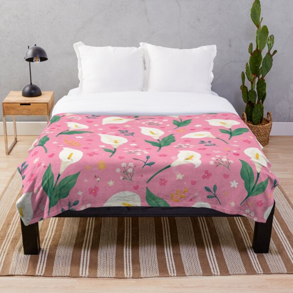 Item preview, Vibrant Pink White Calla Lily Seamless Pattern designed and sold by ColorFindsEs.