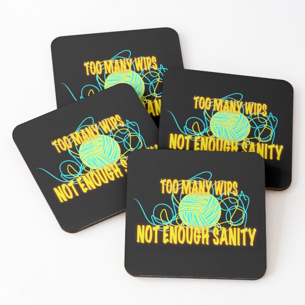 Item preview, Too Many WIPs Not Enough Sanity – Yarn Ball Knitting Sticker designed and sold by ArtyWares.