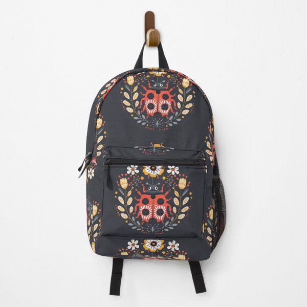 Item preview, Scandinavian Folk Art, Ladybug With Flowers designed and sold by xiao xuans.