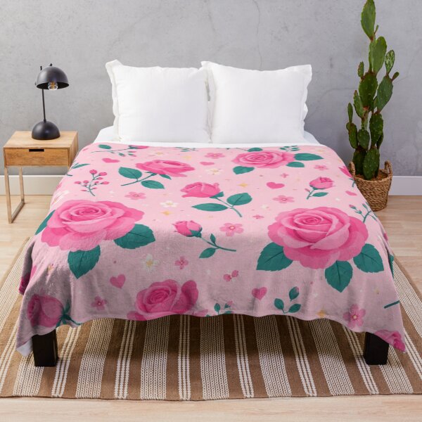 Item preview, Vibrant Pink Rose Seamless Pattern designed and sold by ColorFindsEs.
