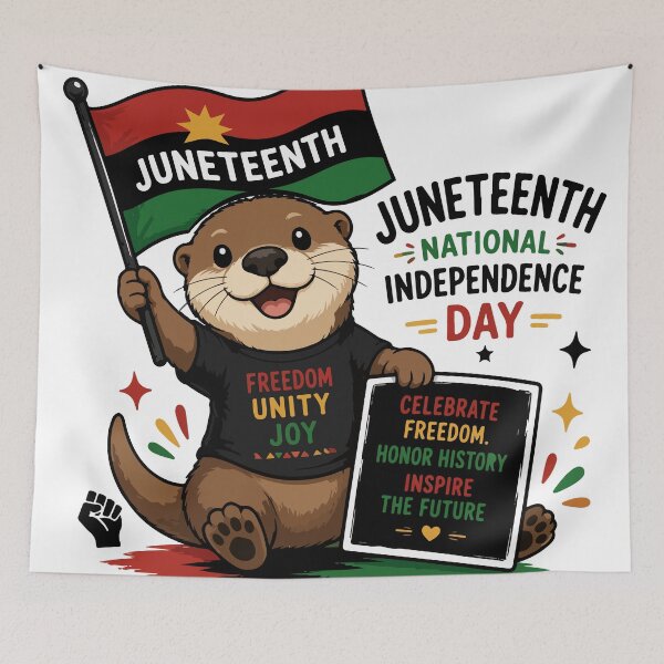 Item preview, Cute Otter Juneteenth National Independence Day designed and sold by Rexusstain.