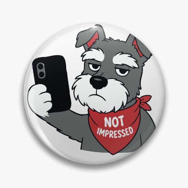 Item preview, Selfie Schnauzer Stickers Phone Dog Tee designed and sold by RedStreamStudio.