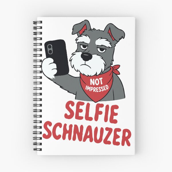 Item preview, Selfie Schnauzer Stickers Phone Dog Tee designed and sold by RedStreamStudio.