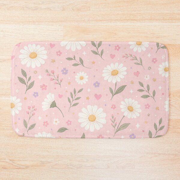 Item preview, Delicate Daisy Pastel Pink Seamless Pattern designed and sold by ColorFindsEs.