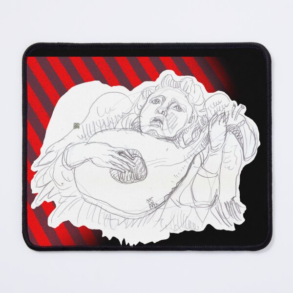 Item preview, Musical Angel with Mandolin (Original Crayon Drawing by ACCI) designed and sold by VanyssaGraphics.
