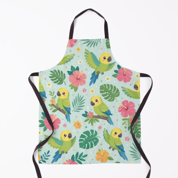 Item preview, Kawaii Tropical Parrot Seamless Pattern designed and sold by ColorFindsEs.