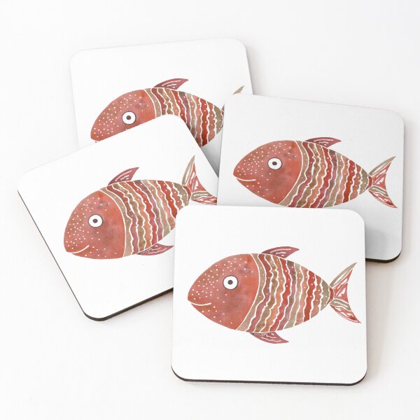 Item preview, Cinnamon Striped Fish Watercolor  designed and sold by AlinaArt&Design.
