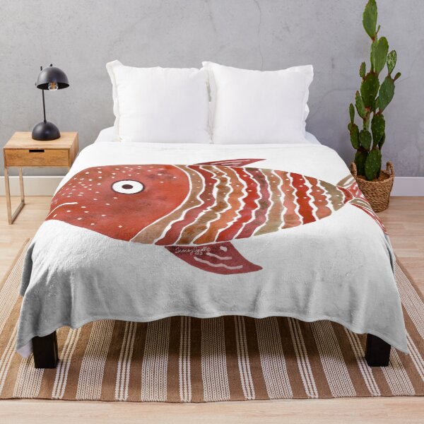 Item preview, Cinnamon Striped Fish Watercolor  designed and sold by AlinaArt&Design.