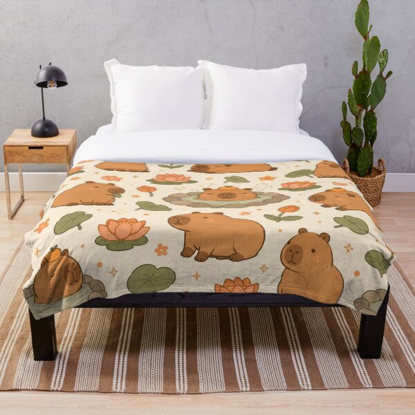 Item preview, Chill Capybara Spa Day Kawaii Pattern designed and sold by ColorFindsEs.