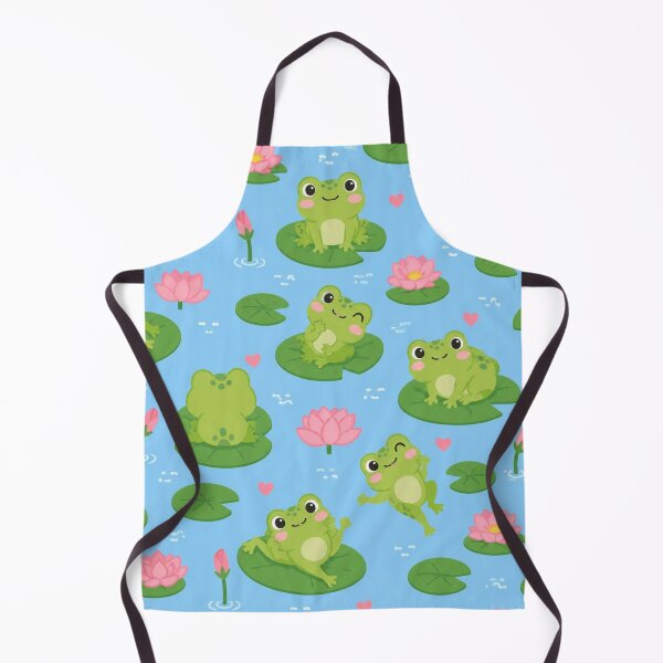 Item preview, Kawaii Frogs Seamless Pattern designed and sold by ColorFindsEs.