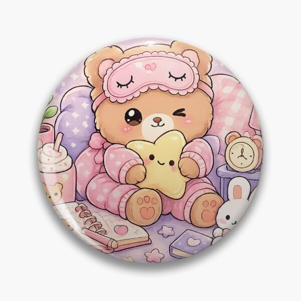 Item preview, Cute Sleepy Teddy Bear Sticker designed and sold by PixelMood Stickers.