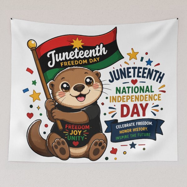 Item preview, Cute Otter Juneteenth Freedom Day Celebration designed and sold by Rexusstain.