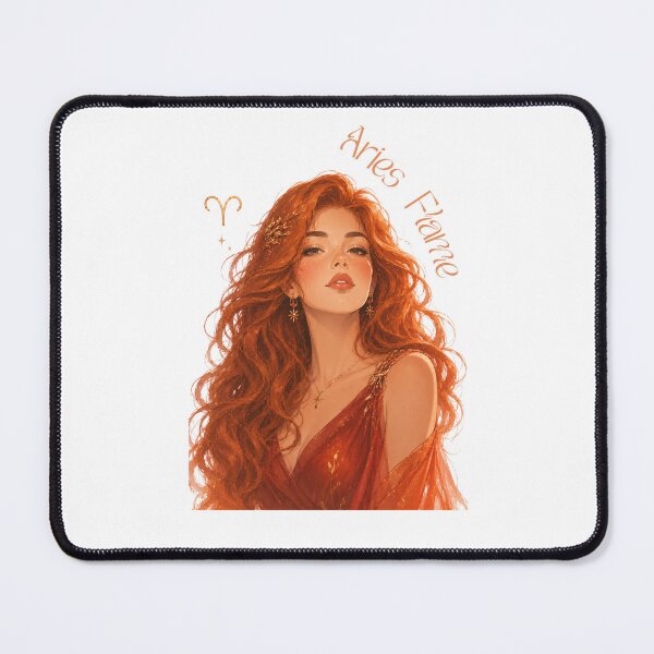 Item preview, Aries Flame Zodiac Sign Astrological Fiery Aesthetic Girl designed and sold by Marcelina28.