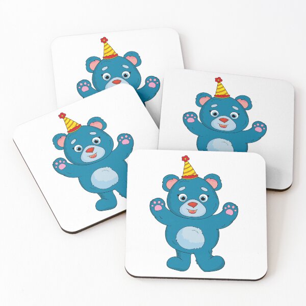 Item preview, Party Bear Cute Kawaii Birthday Cartoon Design designed and sold by TreeDoPrints.