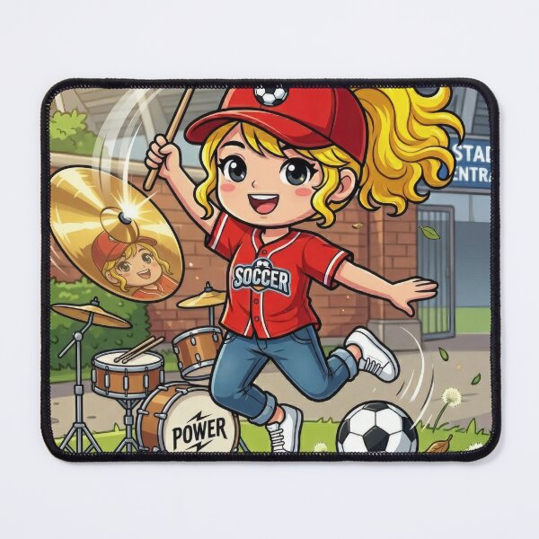 Item preview, Drumming Girl Loves Playing Soccer designed and sold by Azurart2.