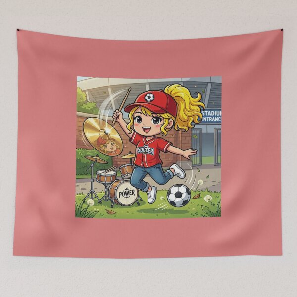 Item preview, Drumming Girl Loves Playing Soccer designed and sold by Azurart2.