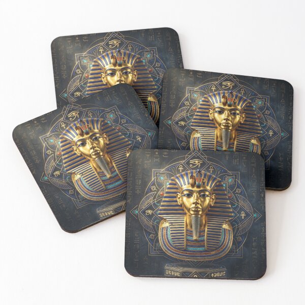Item preview, Cyberpunk King Tutankhamun Neon Ancient Egyptian Art designed and sold by Queen Cleopatra.