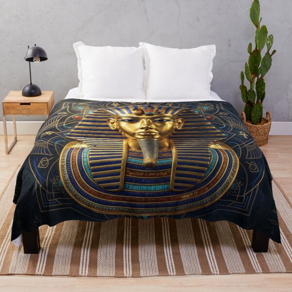 Item preview, Cyberpunk King Tutankhamun Neon Ancient Egyptian Art designed and sold by Queen Cleopatra.