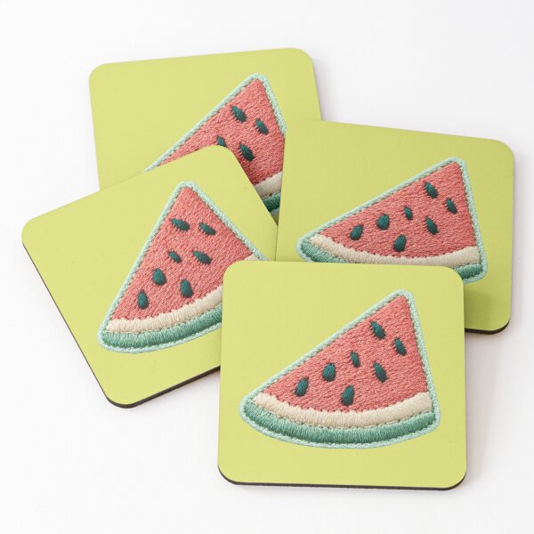 Item preview, Embroidered Watermelon Slice Patch Art designed and sold by MegaNovaArt.