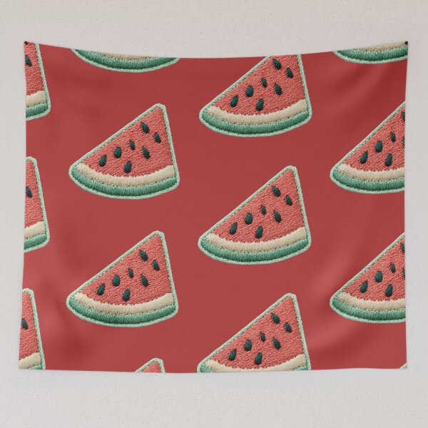 Item preview, Embroidered Watermelon Slice Patch Art designed and sold by MegaNovaArt.