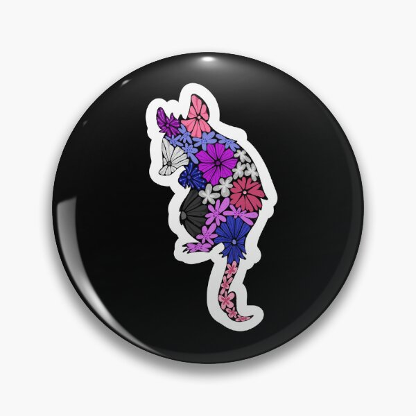 Item preview, Opossum - Genderfluid Flag STICKER designed and sold by HannahReeStudio.