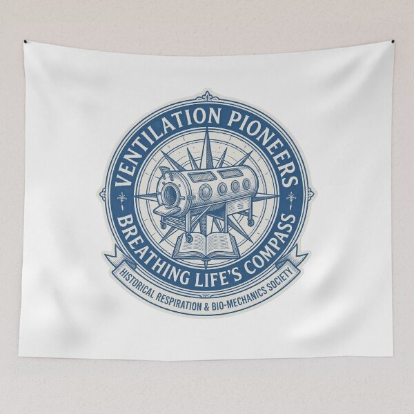 Item preview, Classic Blueprint Blue Iron Lung Medical History - Engineering Style designed and sold by Fatomfatom.