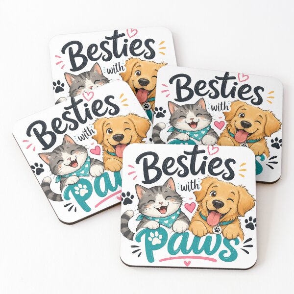 Item preview, Besties With Paws Cute Pet Lover Design designed and sold by NaphDesigns.