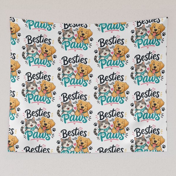 Item preview, Besties With Paws Cute Pet Lover Design designed and sold by NaphDesigns.