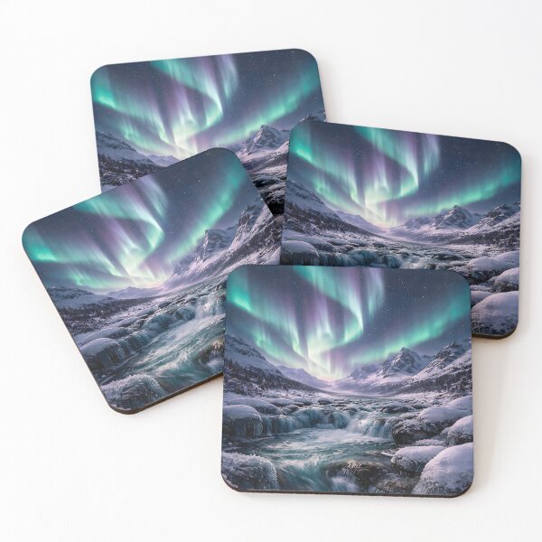 Item preview, Northern Lights Landscape – Aurora Borealis Nature Wall Art designed and sold by Yomere.