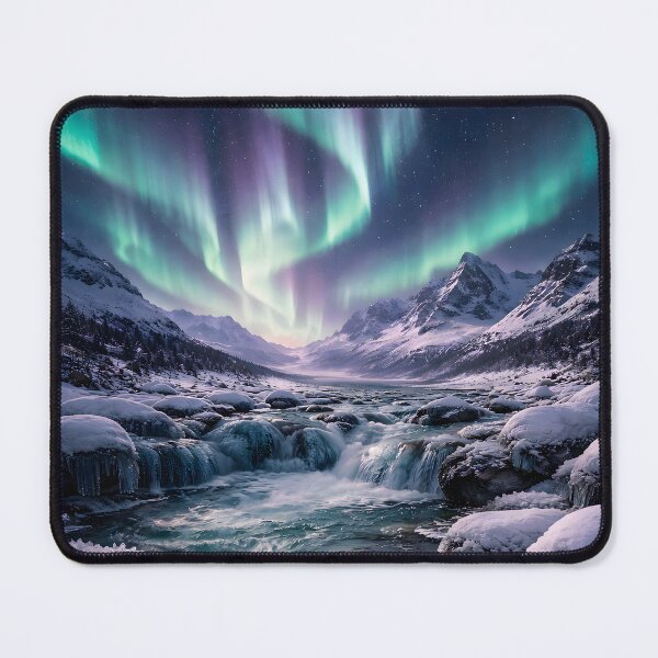 Item preview, Northern Lights Landscape – Aurora Borealis Nature Wall Art designed and sold by Yomere.