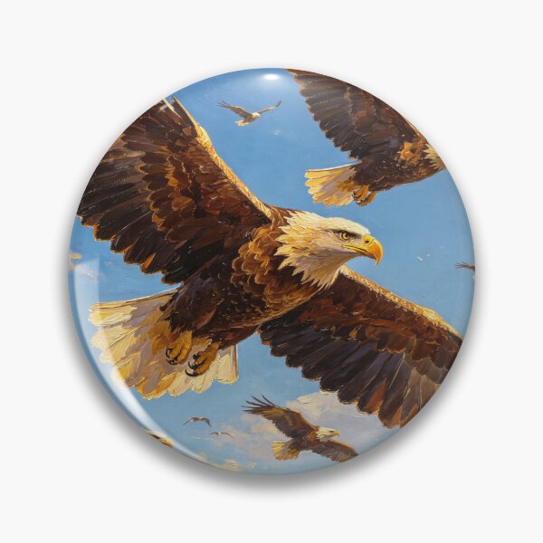 Item preview, Flying Eagles Oil Painting designed and sold by AwakenFah.