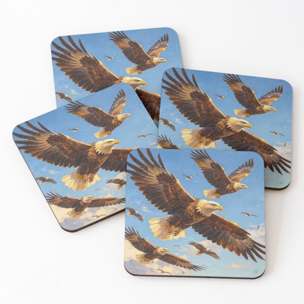 Item preview, Flying Eagles Oil Painting designed and sold by AwakenFah.