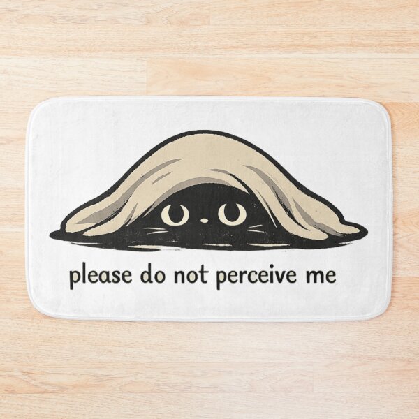 Item preview, Please Do Not Perceive Me Cute Black Void Cat Introvert designed and sold by MartBook.