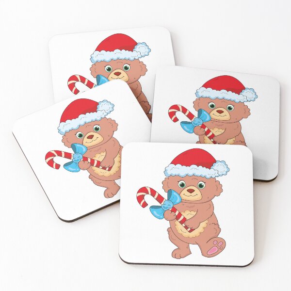 Item preview, Christmas Candy Cane Bear Cute Kawaii Holiday Design designed and sold by TreeDoPrints.