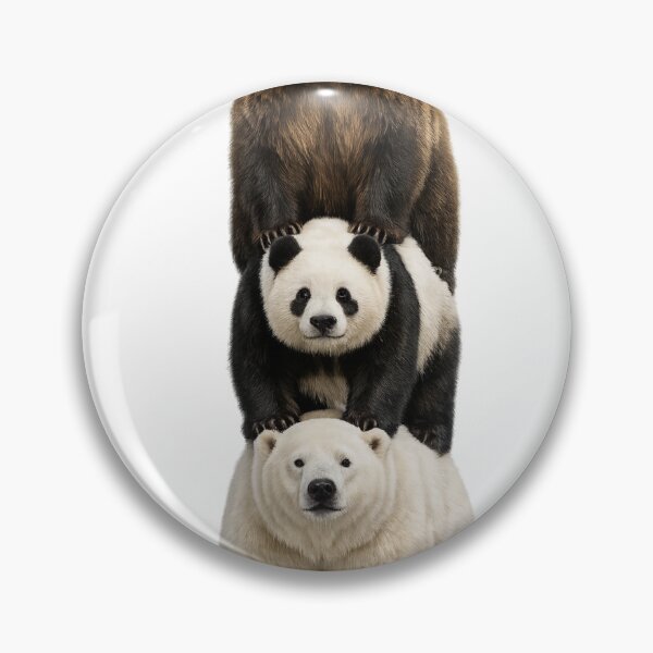 Item preview, Funny Bear Stack : Grizzly Panda Polar Bear Animal Trio meme Wildlife Clipart Nature Lover Design designed and sold by PrintifyPxl.