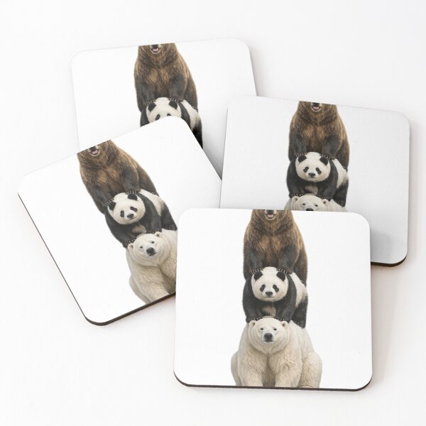 Item preview, Funny Bear Stack : Grizzly Panda Polar Bear Animal Trio meme Wildlife Clipart Nature Lover Design designed and sold by PrintifyPxl.