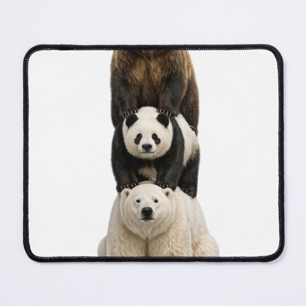 Item preview, Funny Bear Stack : Grizzly Panda Polar Bear Animal Trio meme Wildlife Clipart Nature Lover Design designed and sold by PrintifyPxl.