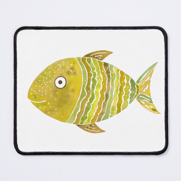 Item preview, Gold Striped Fish Watercolor  designed and sold by AlinaArt&Design.