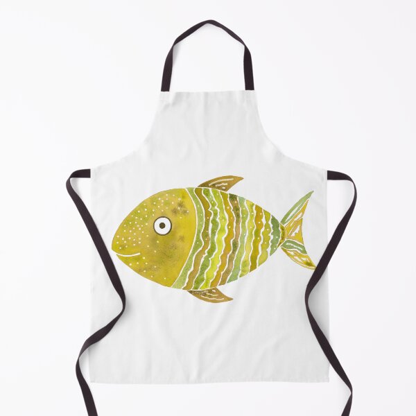 Item preview, Gold Striped Fish Watercolor  designed and sold by AlinaArt&Design.