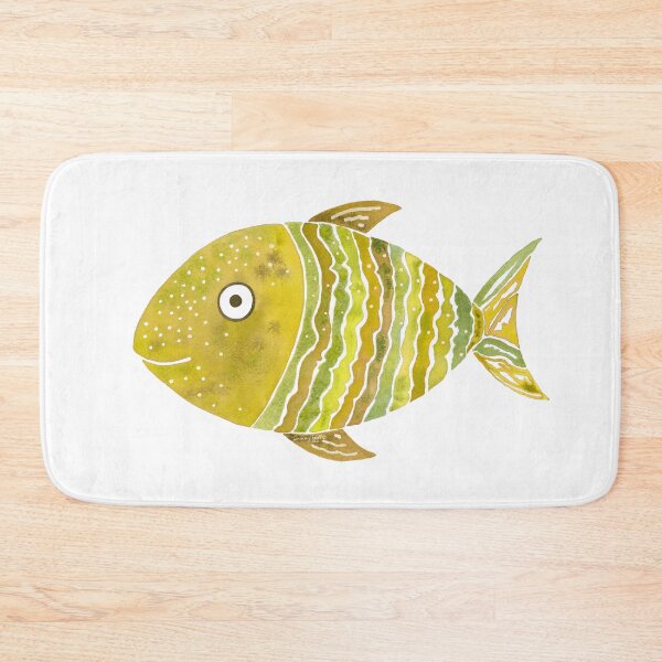 Item preview, Gold Striped Fish Watercolor  designed and sold by AlinaArt&Design.