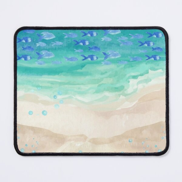 Item preview, Watercolor Ocean Beach Sea Shells Pattern designed and sold by Cherry Emporium.