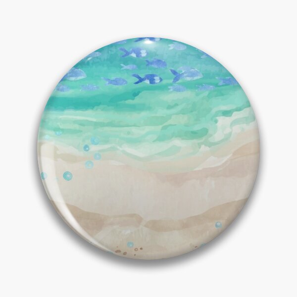 Item preview, Watercolor Ocean Beach Sea Shells Pattern designed and sold by Cherry Emporium.