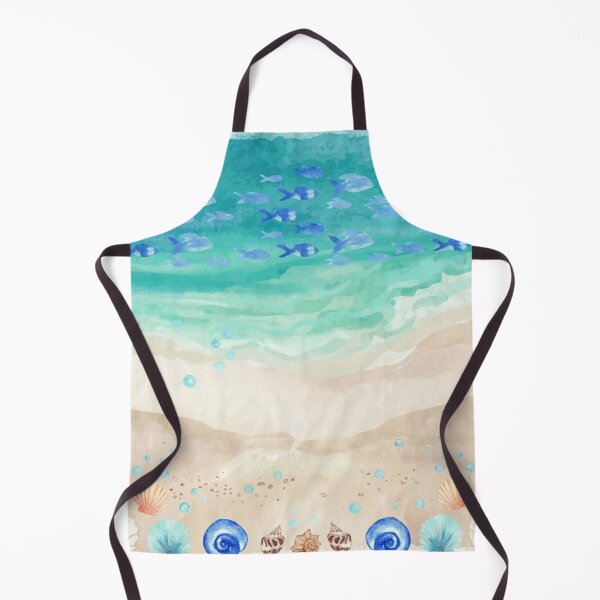 Item preview, Watercolor Ocean Beach Sea Shells Pattern designed and sold by Cherry Emporium.