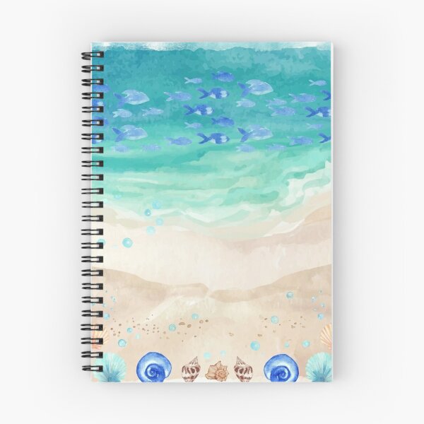 Item preview, Watercolor Ocean Beach Sea Shells Pattern designed and sold by Cherry Emporium.