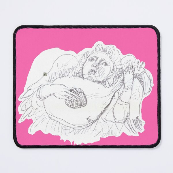 Item preview, Musical Angel with Mandolin (Original Crayon Drawing by ACCI) designed and sold by VanyssaGraphics.