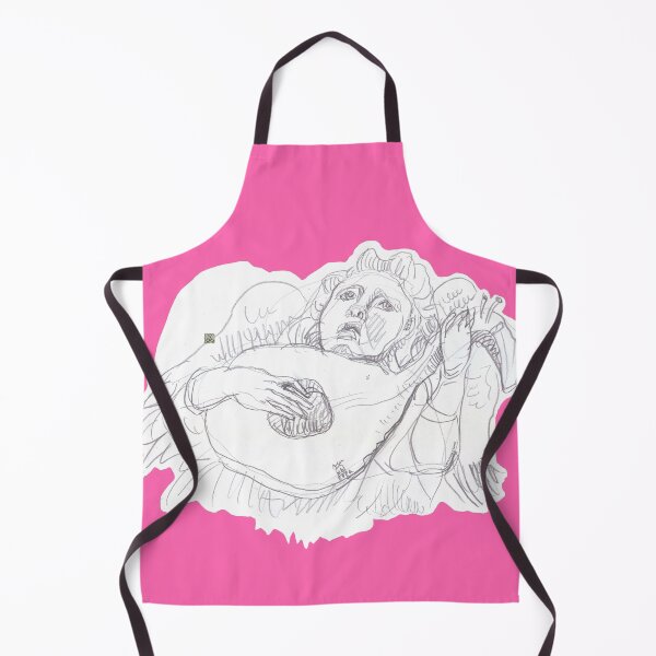 Item preview, Musical Angel with Mandolin (Original Crayon Drawing by ACCI) designed and sold by VanyssaGraphics.
