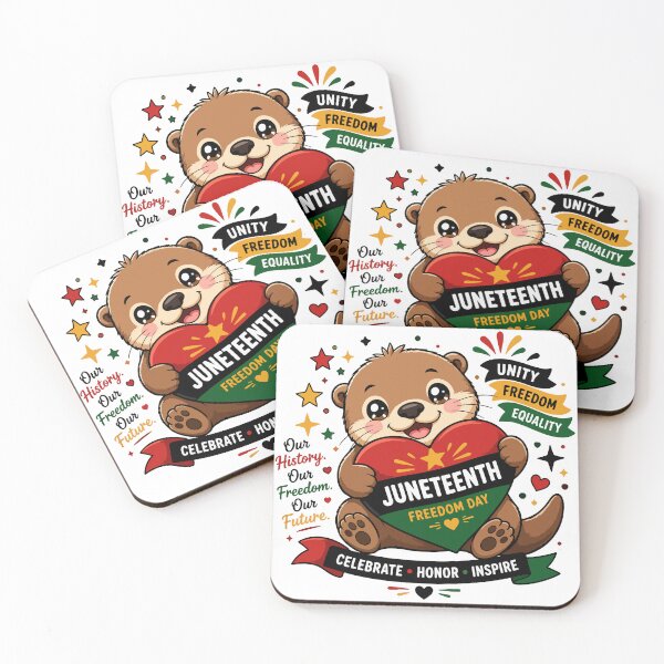 Item preview, Heart Otter Juneteenth Freedom Day designed and sold by Rexusstain.