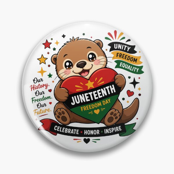 Item preview, Heart Otter Juneteenth Freedom Day designed and sold by Rexusstain.
